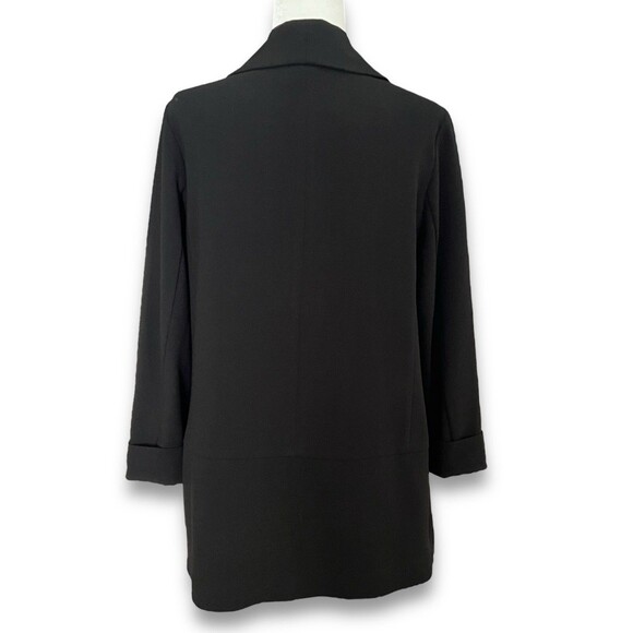 Simply Styled By Sears Solid Black Blazer With Rolled Cuffs Business Casual Sz L - Picture 5 of 13